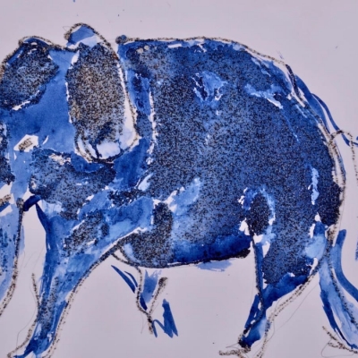 Blauer Elefant